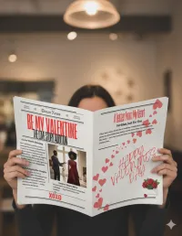 Oversized Valentine's Newspaper – Image 1