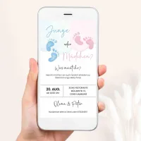 Gender Reveal Einladungsvorlage - GR05 – Bild 1