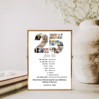 25 Hochzeit Jubiläum Geschenkposter mit Foto – Bild 2