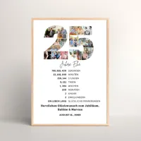 25 Hochzeit Jubiläum Geschenkposter mit Foto – Bild 1
