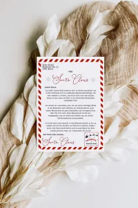 Brief vom Weihnachtsmann, Santa Brief Weihnachten, Frohe Weihnachten Geschenke, Instant Download – Bild 4