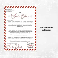Brief vom Weihnachtsmann, Santa Brief Weihnachten, Frohe Weihnachten Geschenke, Instant Download – Bild 5
