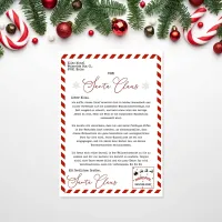 Brief vom Weihnachtsmann, Santa Brief Weihnachten, Frohe Weihnachten Geschenke, Instant Download – Bild 3