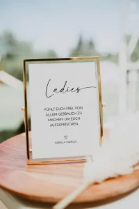 Personalisierbare Hochzeit Schilder Set, Notfallkörbchen, Gästebuch, Geschenke und Karten, Hochzeitstorte HZ02 – Bild 6