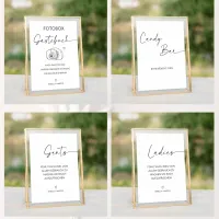 Personalisierbare Hochzeit Schilder Set, Notfallkörbchen, Gästebuch, Geschenke und Karten, Hochzeitstorte HZ02 – Bild 2