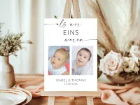 Als wir alt waren Foto Tischnummer Vorlage, druckbare minimalistische Hochzeit Tischdekoration, editierbare Kindheit Foto Zeich – Bild 3