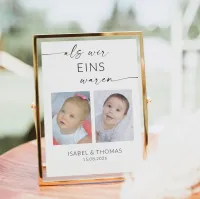 Als wir alt waren Foto Tischnummer Vorlage, druckbare minimalistische Hochzeit Tischdekoration, editierbare Kindheit Foto Zeich – Bild 1