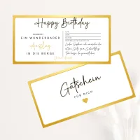 Gold Birthday Gutschein, Canva Vorlage – Bild 1