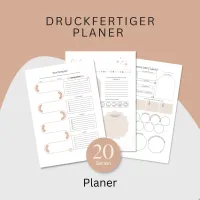 Einfacher 20-seitiger Planer zum Ausdrucken – Bild 1
