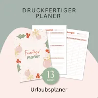 Urlaubs- und Weihnachtsplaner zum Ausdrucken – Bild 1