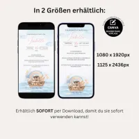 Taufe Einladung für Mädchen, Arche Noah Einladung zur Taufe – Bild 5