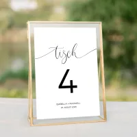 Minimalistische Hochzeit Tischnummer – Bild 1