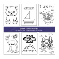 Color-Your-Own Cards for Grandpa Ages 2-12 – Image 1