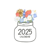 2025 Stack Up Calendar Floral – Image 1