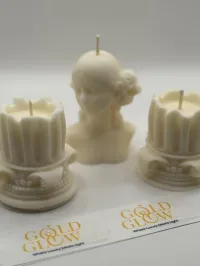 Set Escultural de Velas “Ivory Muse Trio” – Image 3