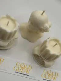 Set Escultural de Velas “Ivory Muse Trio” – Image 2
