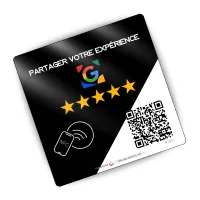 Plaque Avis Google en (NOIR) – 1 Pièce