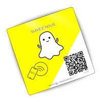 Plaque Snapchat – 1 Pièce