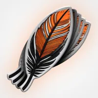 5x Truth & Reconciliation Golden Eagle Feather Pins – Image 1