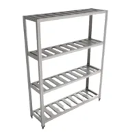 ESTANTE 4 PLANOS INOX VAZADA 1.46x0.52x1.66 – Image 1