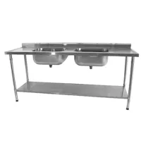 PIA INOX 2 CUBAS COM BANCADA – Image 1