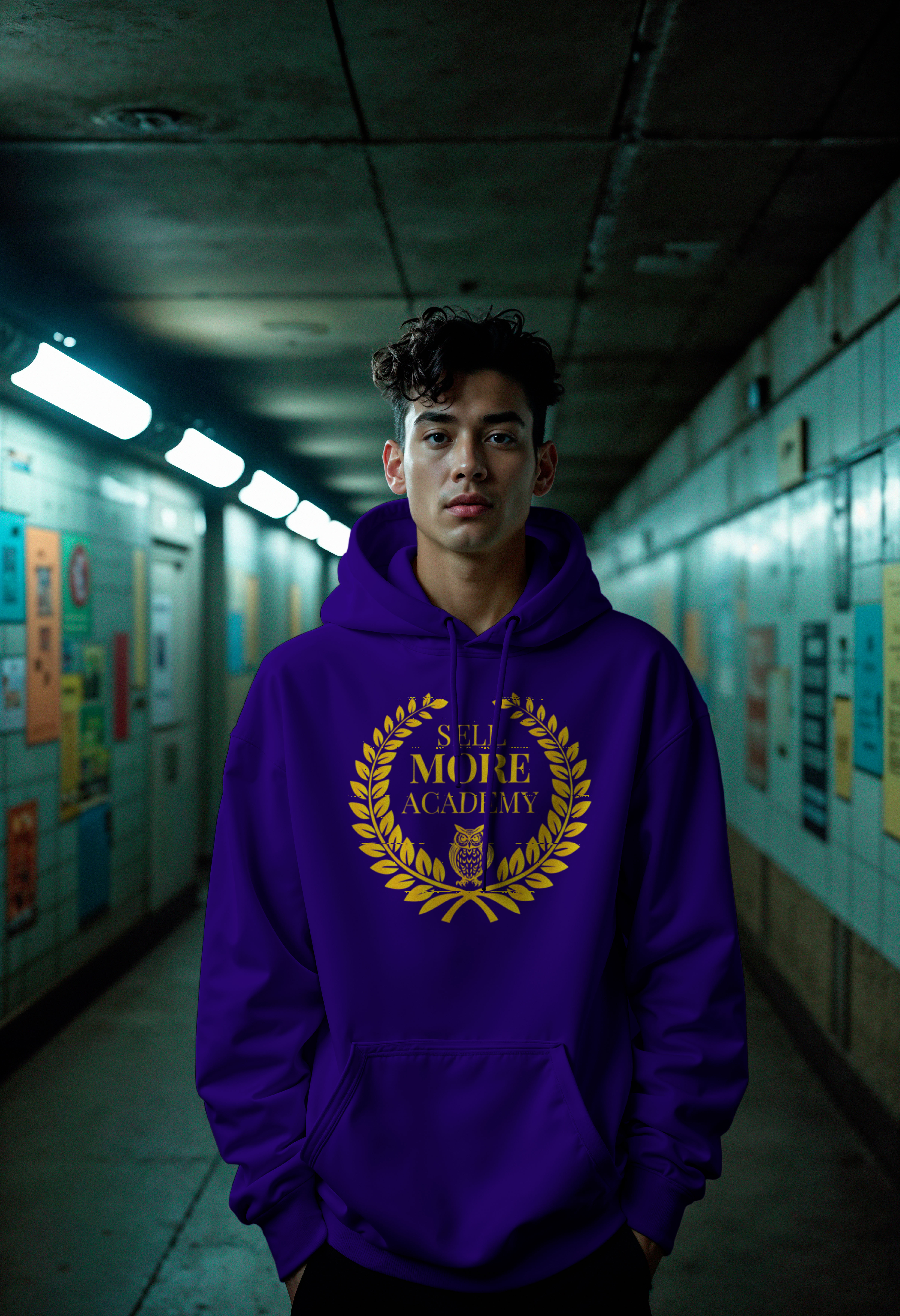 Sell More Academy Navy Hoodie — Gold Logo Fleece – Image 4