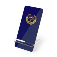 Navy 'Sell More Academy' Smartphone Stand – Foldable Acrylic Mobile Display – Image 1