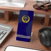 Navy 'Sell More Academy' Smartphone Stand – Foldable Acrylic Mobile Display – Image 3