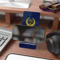 Navy 'Sell More Academy' Smartphone Stand – Foldable Acrylic Mobile Display – Image 4