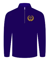 Embroidered Sell More Academy Quarter-Zip Pullover — Classic Navy Casual – Image 2