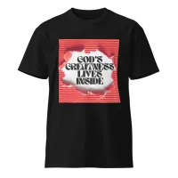 God’s Greatness Lives Inside Premium T-Shirt – Image 1