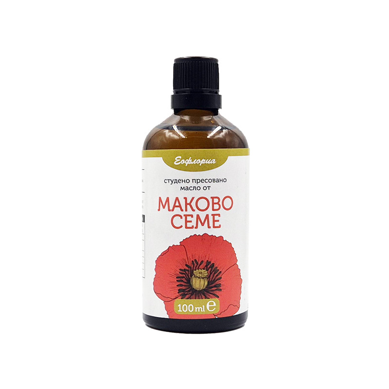 Студено пресовано масло от маково семе, ЕоФлориа, 100 мл. – Image 1
