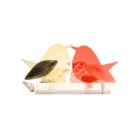 Frame voor 2 vogeltjes van glas – Beige , Oranje