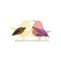 Frame voor 2 vogeltjes van glas – Beige , Oud roze
