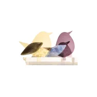 Frame voor 2 vogeltjes van glas – Mauve, Beige