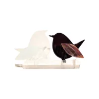 Frame voor 2 vogeltjes van glas – Donker bordeaux, Transparant