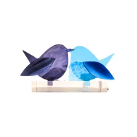 Frame voor 2 vogeltjes van glas – Paars, Aqua