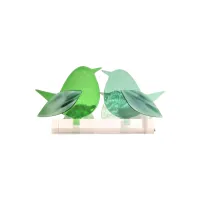 Frame voor 2 vogeltjes van glas – Mint groen, Midden groen