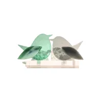 Frame voor 2 vogeltjes van glas – Mint groen, Grijs