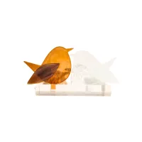 Frame voor 2 vogeltjes van glas – Zonnebloem geel, Transparant