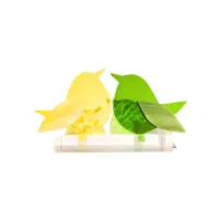 Frame voor 2 vogeltjes van glas – Gras groen, Citroen geel