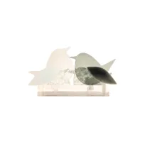 Frame voor 2 vogeltjes van glas – Transparant, Grijs