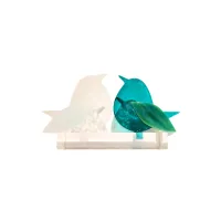 Frame voor 2 vogeltjes van glas – Transparant, Turquoise