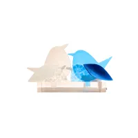 Frame voor 2 vogeltjes van glas – Transparant, Aqua