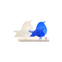 Frame voor 2 vogeltjes van glas – Transparant, Hemels blauw