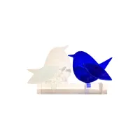 Frame voor 2 vogeltjes van glas – Transparant, Kobalt blauw