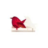 Frame voor 2 vogeltjes van glas – Rood, Transparant