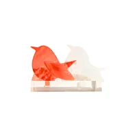 Frame voor 2 vogeltjes van glas – Oranje, Transparant