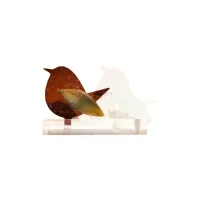 Frame voor 2 vogeltjes van glas – Warm bruin, Transparant