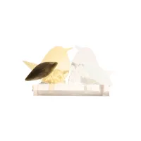 Frame voor 2 vogeltjes van glas – Beige , Transparant